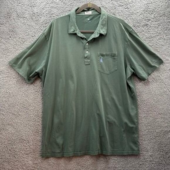Johnny O 2XL Green Short Sleeve Polo The Valley Club Logo Cotton Comfort EUC - Picture 7 of 10